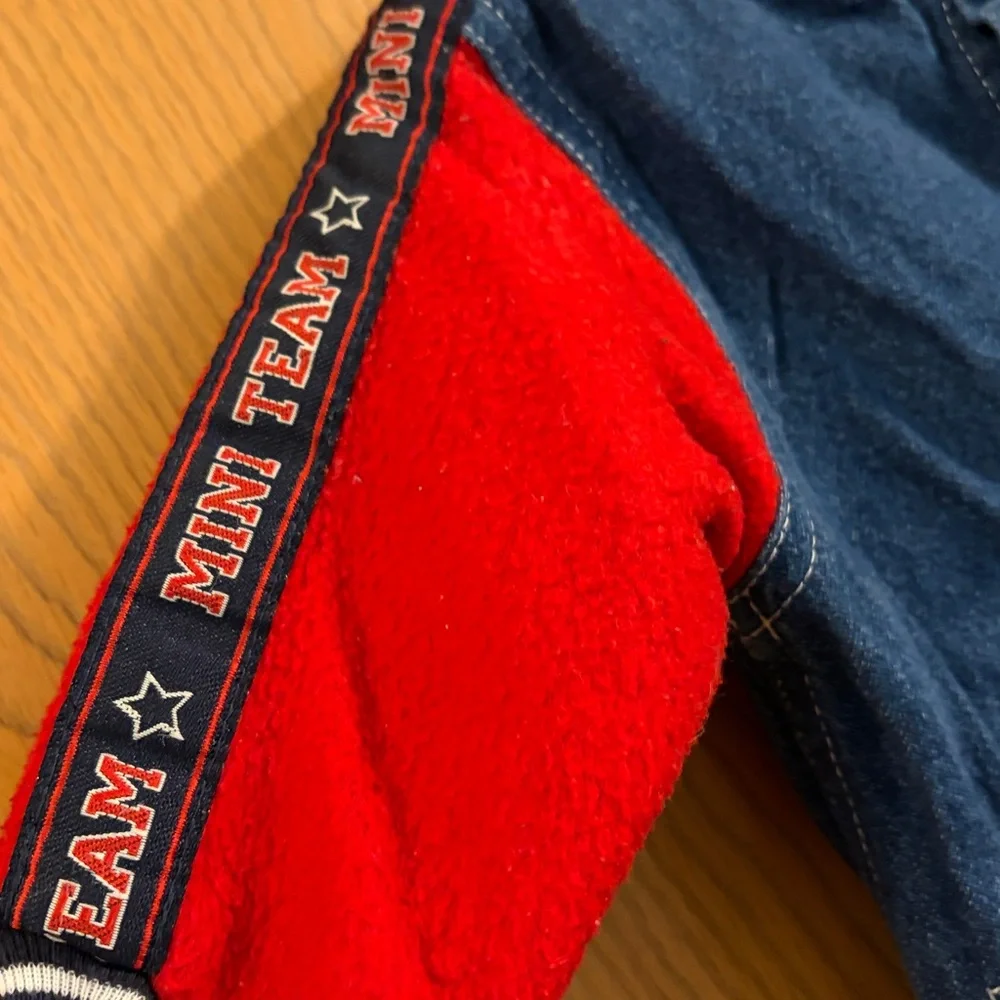 Vintage Infant Baseball Denim Jean Jacket‎ 12M